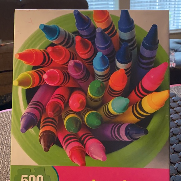 Twist of Color Springbok Puzzles 500 piece puzzle multi color crayons - Picture 5 of 13